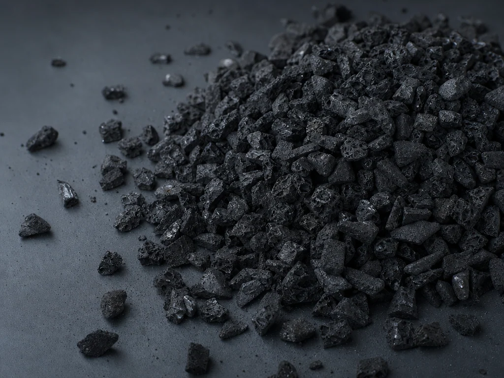 Illustration of 12 by 40 mesh granular activated carbon form